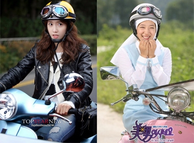 Sao Hàn đáng yêu khi lái xe máy trong phim