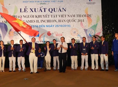 Lễ xuất quân của đoàn thể thao Việt Nam tham dự Asian Para Games 2014