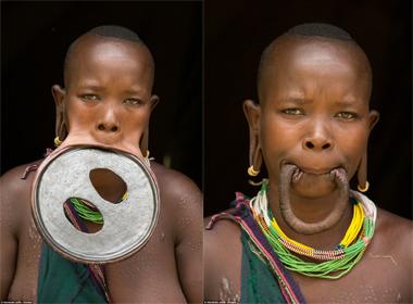 Cô gái đeo khuyên đĩa môi lớn nhất thế giới có chu vi 59,5cm