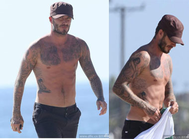 Beckham khoe trọn body săn chắc hấp dẫn trên bãi biển