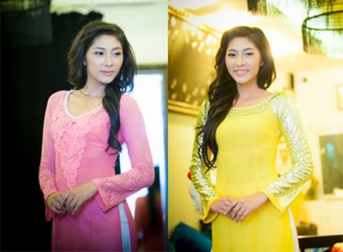 Hoa hậu Đại Dương Đặng Thu Thảo dịu dàng trong tà áo dài