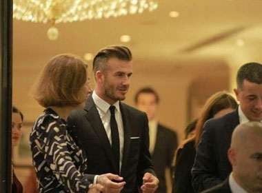 Beckham bảnh bao đi dự sự kiện ở Hà Nội