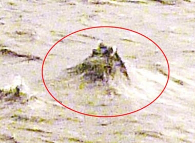 Bức ảnh đầu quái vật hồ Loch Ness lấp ló trên mặt nước