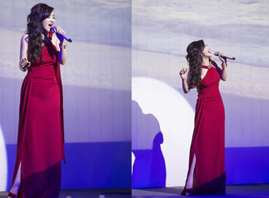 Hoa hậu Giáng My hát trong đêm nhạc gây quỹ từ thiện