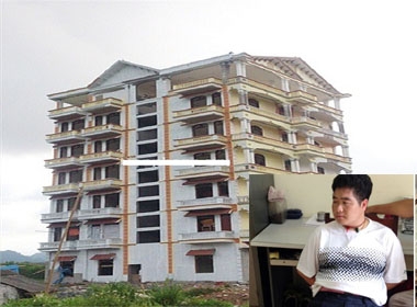Tàng từng tuyên bố biến khách sạn 7 tầng ở trung tâm thị trấn Nông trường Mộc Châu này thành khách sạn sang trọng nhất nhì tỉnh.