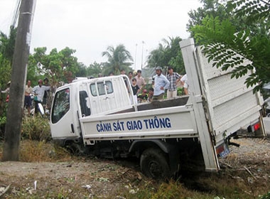 Lúc xảy ra tai nạn ôtô của CSGT do trung úy Lợi cầm lái.