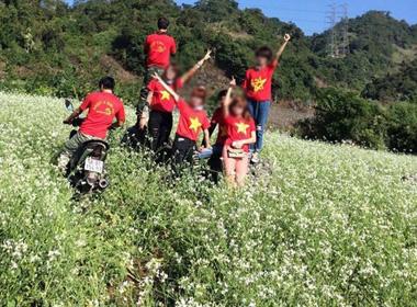 Phượt thủ chạy xe máy tàn phá đồng hoa cải khiến cư dân mạng xôn xao 