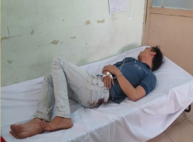 Đối tượng Trần Ngọc Cường đang điều trị tại bệnh viện Nhân dân 115