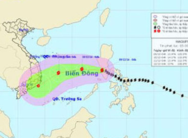 Sáng nay biển Đông đón siêu bão Hagupit