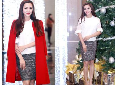 Ngọc Anh rạng rỡ đón giáng sinh sớm