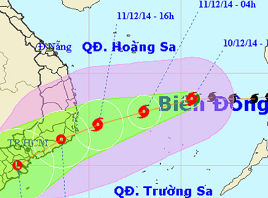Hôm nay bão vào gần bờ, mạnh lên cấp 9 - 10