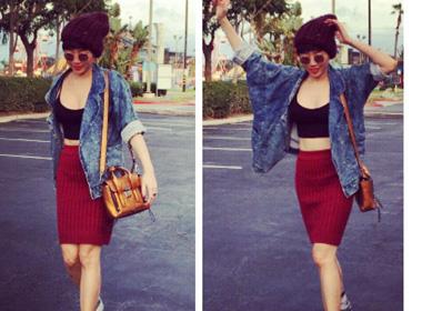 Tóc Tiên trễ nải vòng 1 với street style mùa đông cực 'chất'