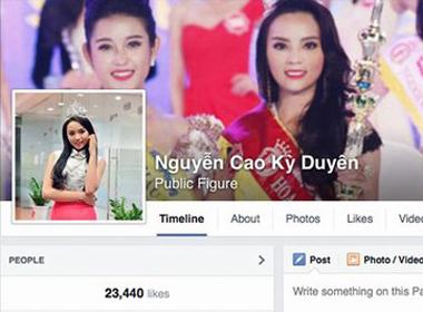 Tân hoa hậu Kỳ Duyên cảnh báo về tài khoản facebook giả mạo