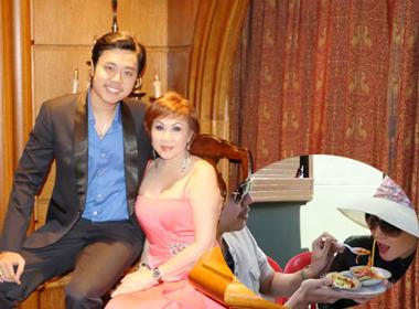 Vũ Hoàng Việt tình tứ 'bón' đồ ăn cho người tình U60