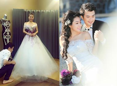 Hé lộ về váy cưới Lê Khánh mặc trong ngày trọng đại