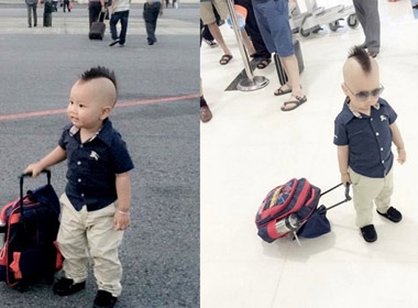 Nhóc tì 3 tuổi ở TP.HCM với gu thời trang sân bay sang chảnh
