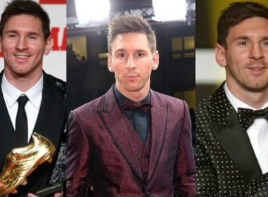 Messi tái diễn 'thảm họa' thời trang tại Quả bóng vàng 2014