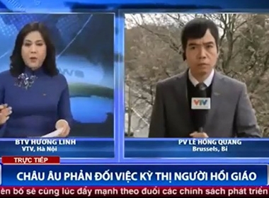 PV Lê Hồng Quang 'mất điện thoại' trên sóng VTV gây xôn xao