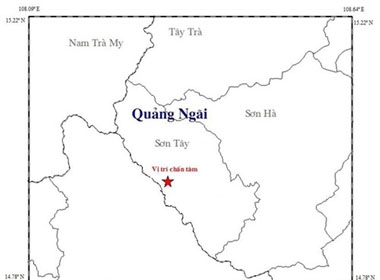 Quảng Ngãi: Động đất có cường độ 2.6 độ Richter