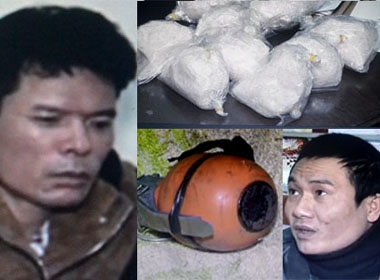  Lê Hồng Văn, tang vật gần 1kg ma túy “đá”, quả lựu đạn thu được tại nhà Văn, Lê Văn Thắng