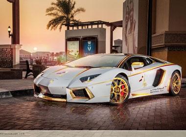 Lamborghini Aventador mạ vàng của đại gia Trung Đông 