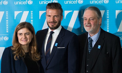 David Beckham lịch lãm trong ngày tái nhiệm Đại sứ Thiện chí của UNICEF