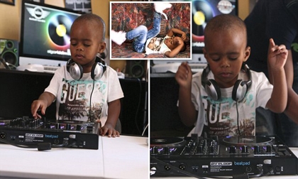 DJ 2 tuổi nhỏ nhất thế giới chơi nhạc điêu luyện