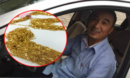 Tài xế taxi phát hiện hơn hai kg vàng sau xe 