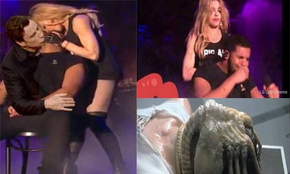Ảnh hài gây bão sau khi Madonna cưỡng hôn Drake