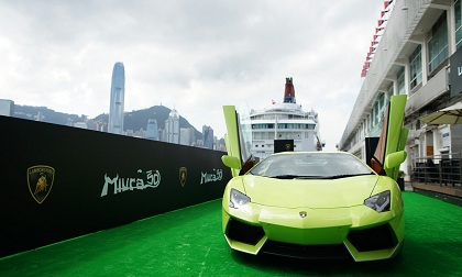 Ngắm siêu xe Lamborghini Aventador màu rắn xanh cực độc