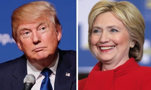 Tổng thống đắc cử Mỹ Donald Trump và ứng viên Dân chủ Hillary Clinton. (Ảnh: Getty)
