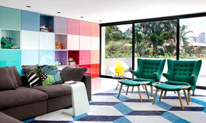 Xu hướng thiết kế nội thất đầy màu sắc hiện đại