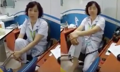 Hạ bậc thi đua nữ tiến sĩ BV Mắt gác chân lên ghế
