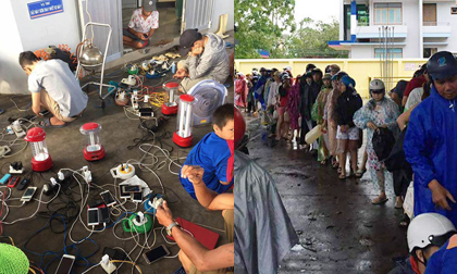 Giữa cảnh tan hoang sau bão số 12, đây là hình ảnh ấm áp, lay động lòng người