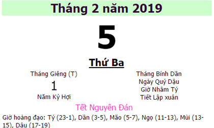 Tết âm lịch 2019 sẽ được nghỉ kéo dài tận 9 ngày?