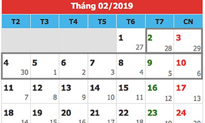 Tết 2019 người lao động sẽ được nghỉ 9 ngày liên tục?