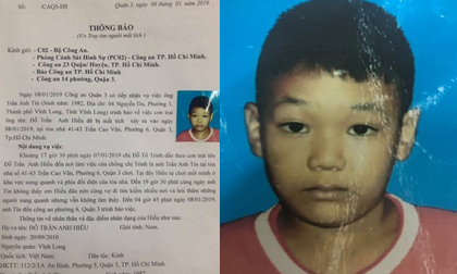 Bé trai 9 tuổi 'mất tích' ở trung tâm quận 3 đã về nhà
