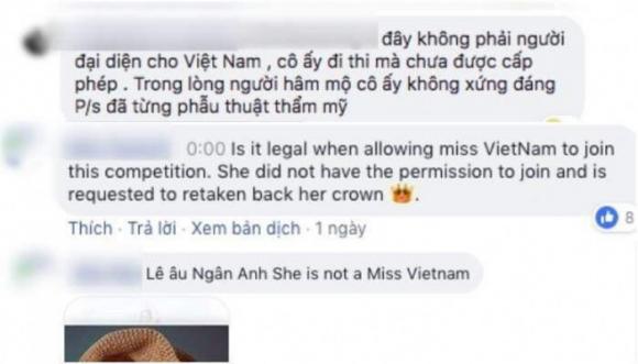 Ngân Anh bị tố thi 'chui' với Ban tổ chức Hoa hậu Liên lục địa