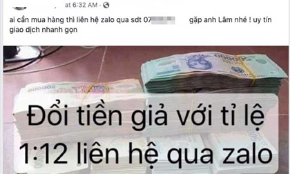 Cận Tết 2019, tiền giả lại được rao bán rầm rộ trên Facebook