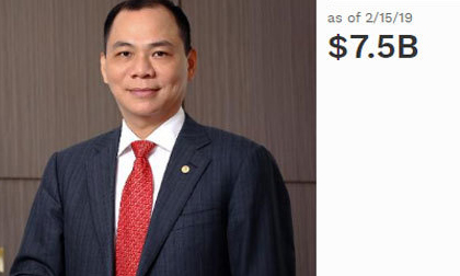 Ông Phạm Nhật Vượng có 7,5 tỷ USD: Đường đến Top 100 giàu nhất hành tinh