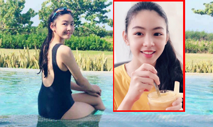 'Công chúa' 14 tuổi nhà Quyền Linh thả dáng với bikini, ai cũng tấm tắc khen dáng vóc như Hoa hậu tương lai