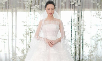 Cận cảnh chiếc váy cưới tuyệt đẹp trong hôn lễ Cường Đô La - Đàm Thu Trang