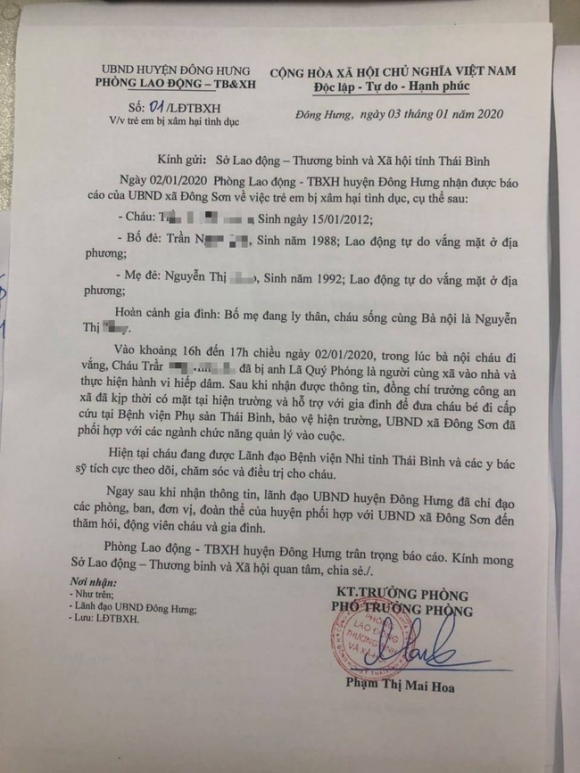 Thái Bình: Bắt khẩn cấp đối tượng 6 tiền án dùng dao khống chế hiếp dâm trẻ em - Ảnh 2.