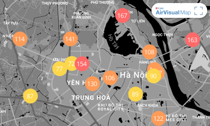 Chất lượng không khí ngày 4/1: Sáng cuối tuần, Hà Nội lại “đỏ rực”, TP.HCM trong lành