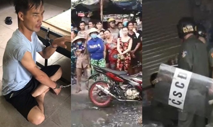 Phá cửa, khống chế nam thanh niên nghi ngáo đá, ôm bình gas cố thủ trong tiệm tạp hóa