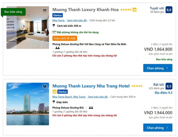 Hàng loạt khách sạn 5 sao Việt giảm giá còn hơn 1 triệu đồng/đêm