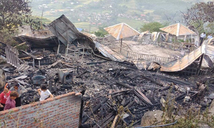 Cháy 5 ngôi nhà trong khu nghỉ dưỡng ở Sa Pa, 1 người tử vong