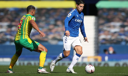 James Rodriguez tỏa sáng giúp Everton lên ngôi đầu