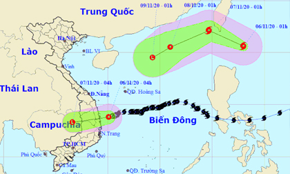 Áp thấp nhiệt đới gây mưa lớn, xuất hiện cơn bão mới giật cấp 12 gần Biển Đông