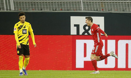 Lewandowski lập cú đúp lỗi, Bayern hạ Dortmund kịch tính